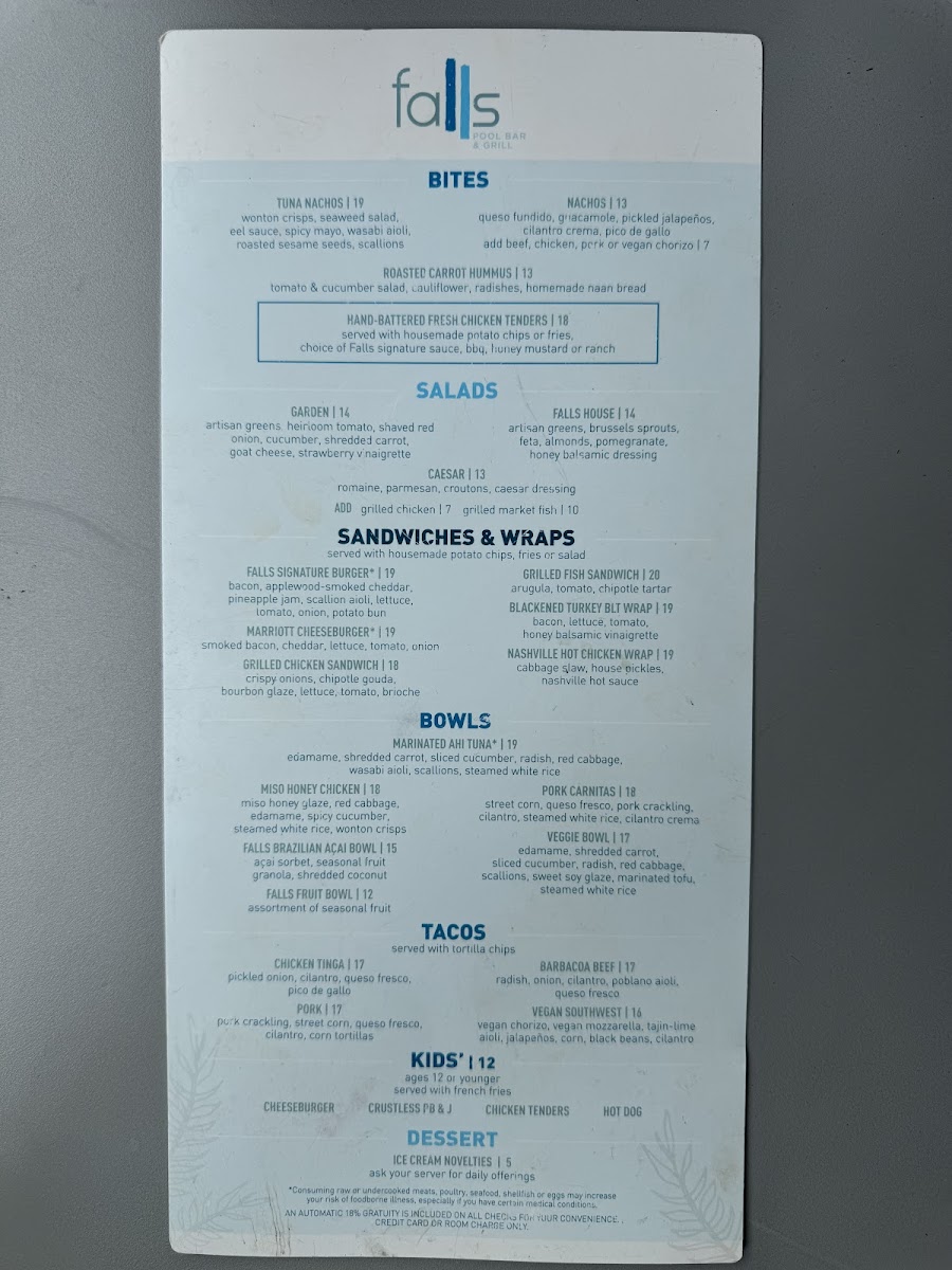 Falls Pool Bar & Grill Menu - Image 3