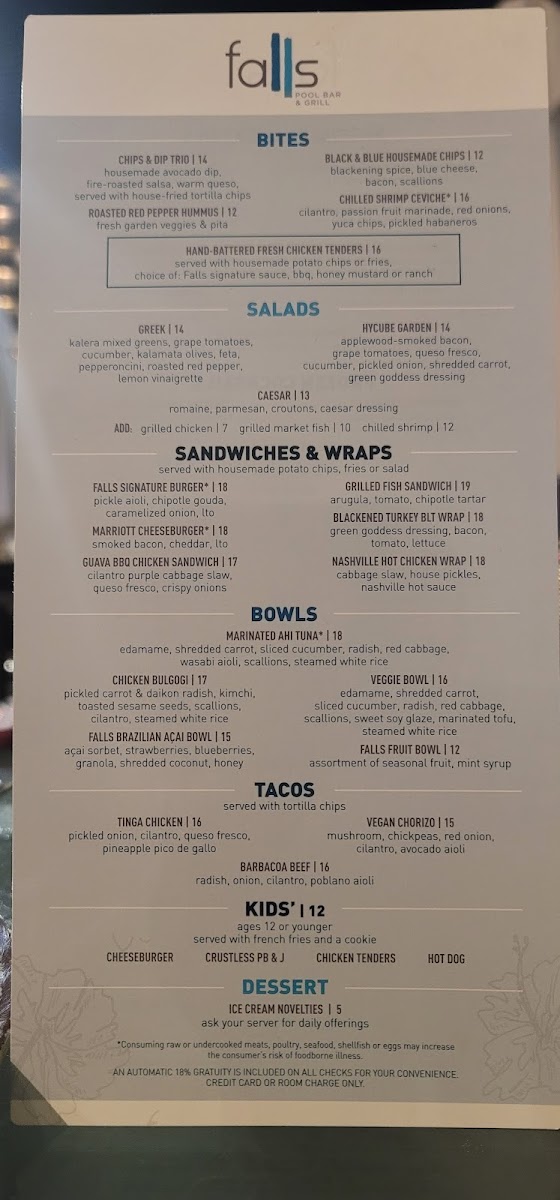 Falls Pool Bar & Grill Menu - Image 6